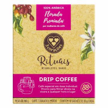 CAFE ESPECIAL 3 CORACOES FLORADA PREMIADA SACHE C/10 100G