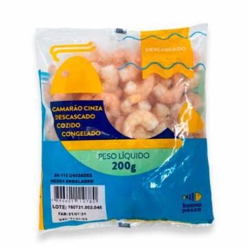 CAMARAO CINZA BUONA PESCA DESCASCADO COZIDO CONGELADO 200G