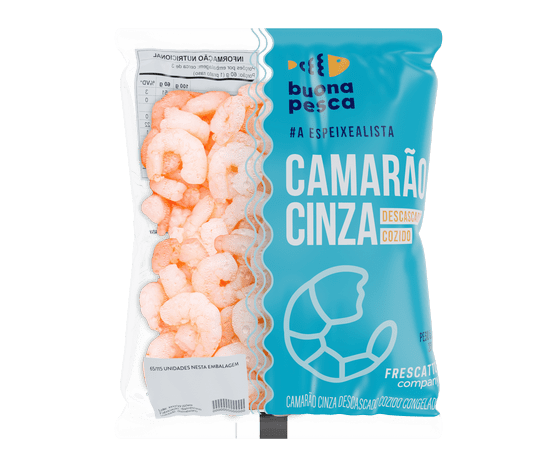 CAMARAO CINZA DESCASCADO BUONA PESCA COZIDO CONGELADO 200G
