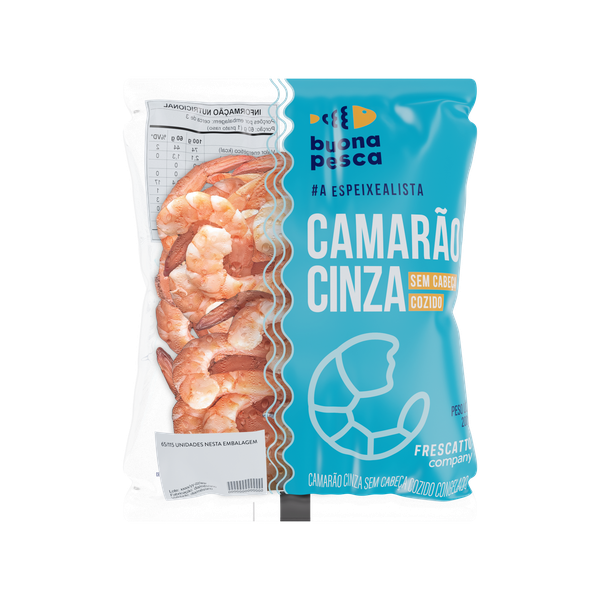 CAMARAO CINZA S/CABECA BUONA PESCA COZIDO CONGELADO 200G