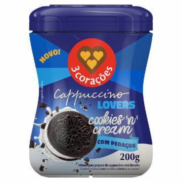 CAPPUCCINO 3 CORACOES COOKIES N CREAM 200G