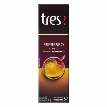 CAPSULA 3CORACOES ESPRESSO ATENTO 80G