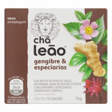 CHA LEAO GENGIBRE E ESPECIARIAS C/10 16G