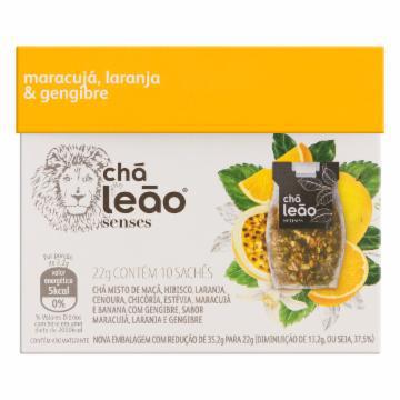 CHA LEAO MARACUJA LARANJA GENGIBRE C/10 22G 