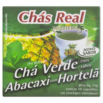 CHA REAL VERDE ABACAXI COM HORTELA C/10 15G