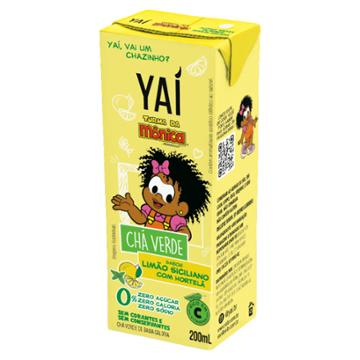 CHA VERDE YAI T/MONICA LIMAO SICILIANO COM HORTELA 200ML