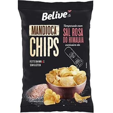 CHIPS BELIVE MANDIOCA TEMP C/SAL ROSA DO HIMALAIA 50G