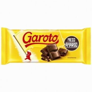 CHOC GAROTO MEIO AMARGO 80G