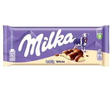 CHOC MILKA BUBBLY WHITE 95G