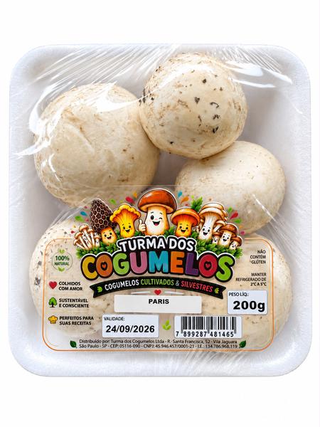 COGUMELOS TURMA DOS COGUMELOS PARIS INTEIRO 200G
