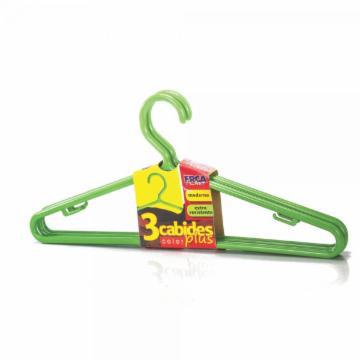 CONJUNTO DE CABIDE ERCAPLAST COLOR PLUS COM 3 PECAS