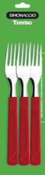 CONJUNTO GARFO SIMOAGGIO VERMELHO C/3 UNIDADES