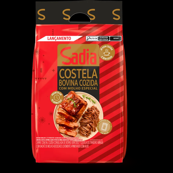 COSTELA BOVINA COZIDA SADIA COM SACHE DE MOLHO KG