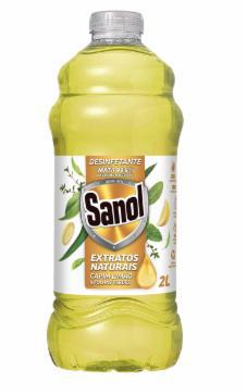 DESINFETANTE SANOL EXTRATOS NATURAIS CAPIM E FOLHAS 2L