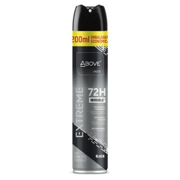 DESODORANTE AEROSOL ABOVE EXTREME BLACK 72H 200ML
