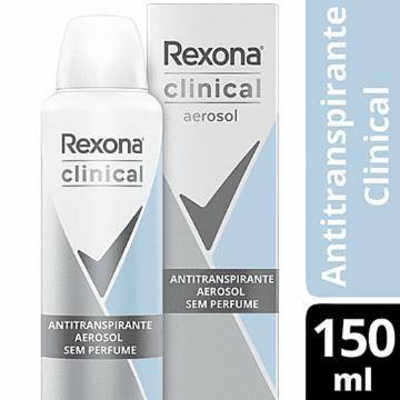 DESODORANTE AEROSOL REXONA CLINICAL SEM PERFUME 150ML