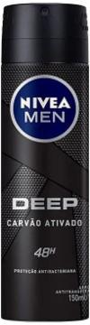 DESODORANTE NIVEA AEROSOL MEN DEEP CARVAO ATIVADO 150ML