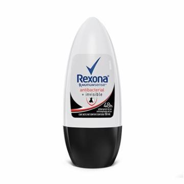 DESODORANTE ROLL ON REXONA ANTIBACTERIAL INVISIBLE FEM 50ML
