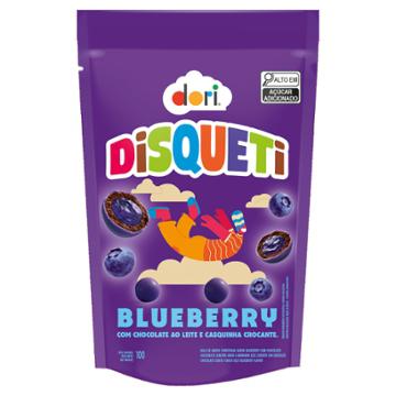 DISQUETI DORI CHOCOLATE BLUEBERRY CONFEITOS POUCH 100G