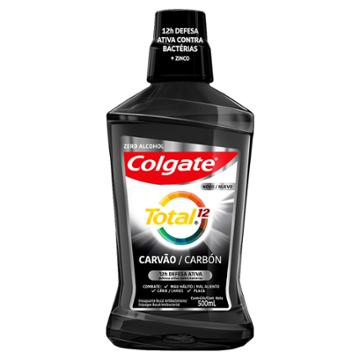 ENXAGUANTE BUCAL COLGATE TOTAL 12 CARVAO 500ML