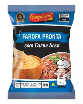 FAROFA PRONTA TEMPERMIL C/CARNE SECA 250G