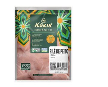 FILE PEITO FRANGO KORIN ORGANICO CONG 700G