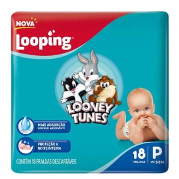 FRALDA BABY LOONEY TUNES INFANTIL P COM 18