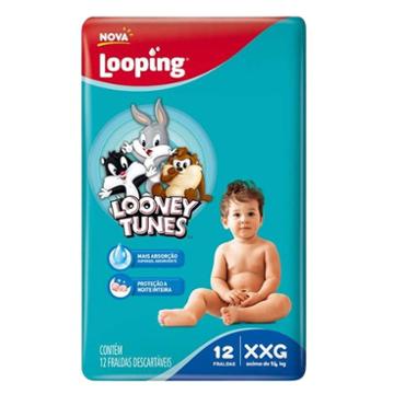 FRALDA BABY LOONEY TUNES INFANTIL XXG COM 12