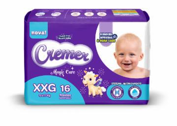 FRALDA CREMER INFANTIL PRATICA XXG COM 16
