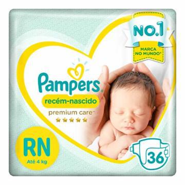 FRALDA PAMPERS INFANTIL PREMIUM CARE RN COM 36
