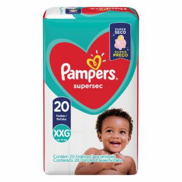 FRALDA PAMPERS INFANTIL SUPERSEC XXG COM 20