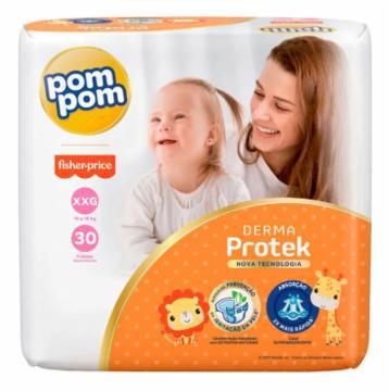 FRALDA POM POM INFANTIL DERMA PROTEK XXG COM 30