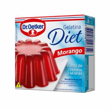 GELATINA DR OETKER DIET MORANGO 12G
