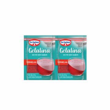 GELATINA DR OETKER S/SABOR PO VERMELHO 24G