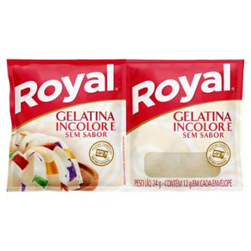 GELATINA ROYAL S/SABOR INCOLOR 24G