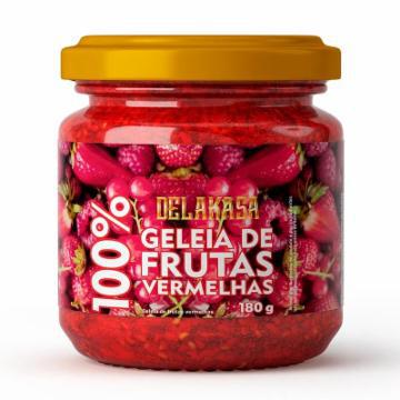 GELEIA DELAKASA 100% FRUTAS VERMELHAS ZERO ACUCAR 180G