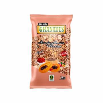 GRANOLA GRANATUS MAMAO/AMEIXA E LINHACA LIGHT 1KG
