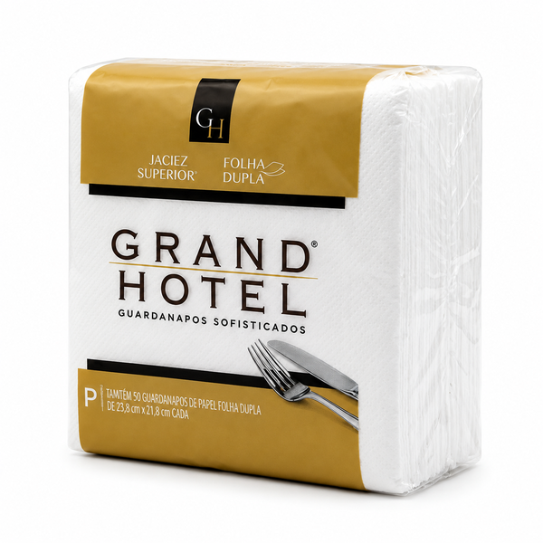 GUARDANAPO GRAND HOTEL FOLHA DUPLA 23,8X21,8CM C/50