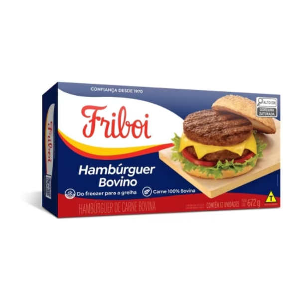 HAMBURGUER BOVINO FRIBOI 672G