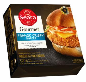 HAMBURGUER DE FRANGO EMPANADO SEARA GOURMET FRANGO CRISPY 320G