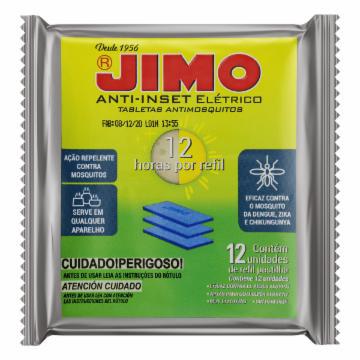INSETICIDA ELETRICO JIMO REFIL C/12 PASTILHAS