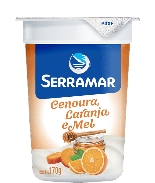 IOGURTE SERRAMAR NATURAL CENOURA MEL E LARANJA 170G