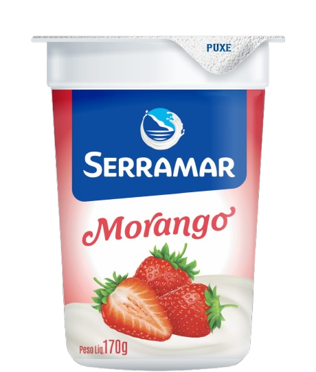 IOGURTE SERRAMAR NATURAL MORANGO 170G
