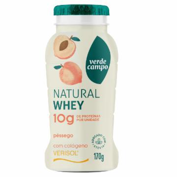 IOGURTE VERDE CAMPO NATURAL WHEY 10G PESSEGO 170G