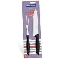 JOGOTRINCHANTE TRAMONTINA PLENUS PRETA C/2PCS