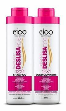 KIT EICO SHAMPO 800ML CONDICIONADOR 750ML DESLISA FIOS