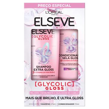 KIT ELSEVE GLYCOLIC GLOSS SH375ML+COND170ML