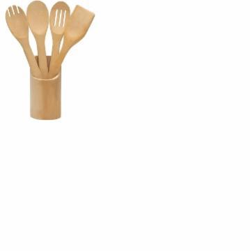 KIT UTENSILIOS MOZCADA BAMBU COM 4 PECAS