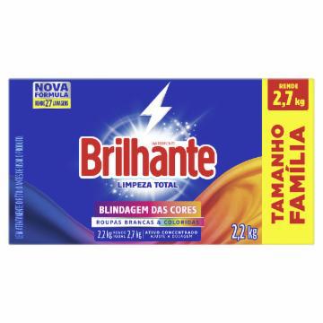 LAVA ROUPAS EM PO BRILHANTE LIMPEZA TOTAL 2,2KG