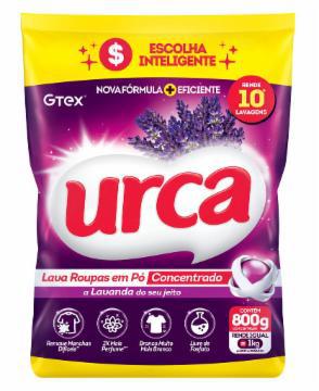 LAVA ROUPAS EM PO URCA LAVANDA CONCENTRADO SACHE 800G